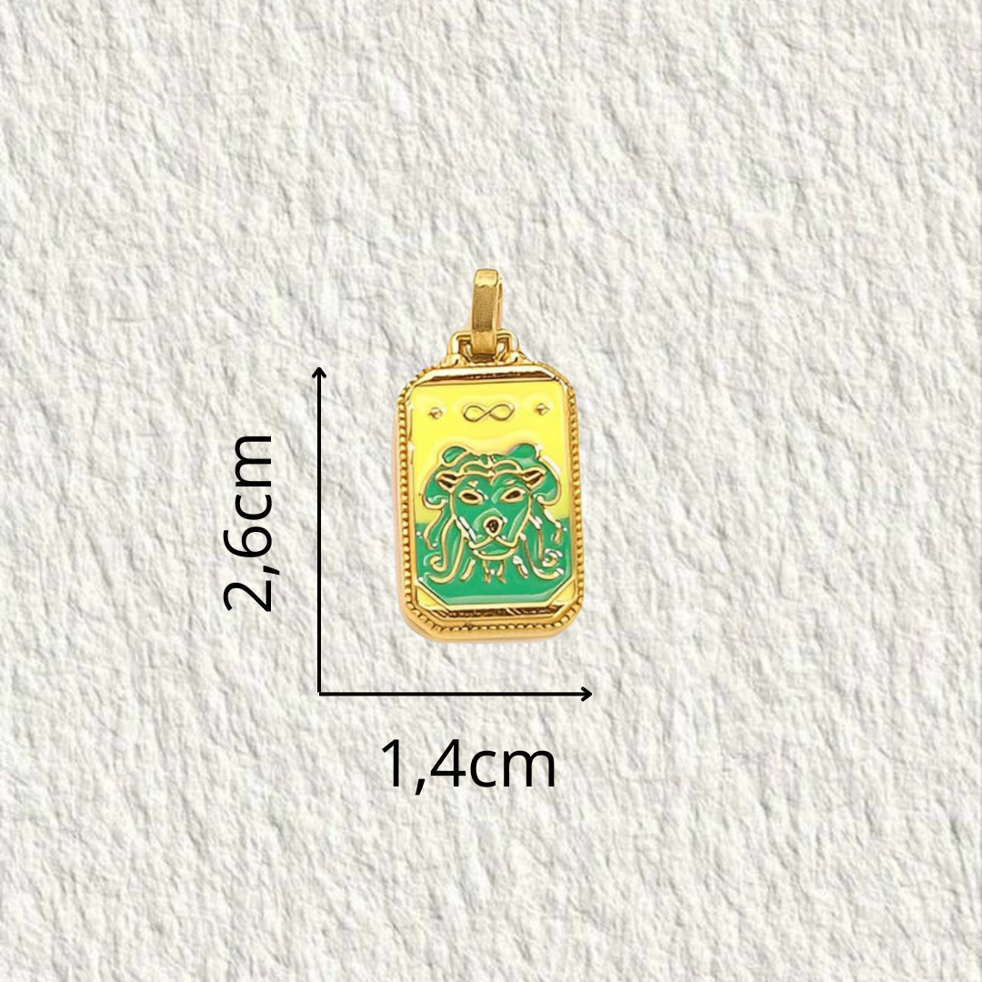 Charm « Fire » - Vert et Jaune