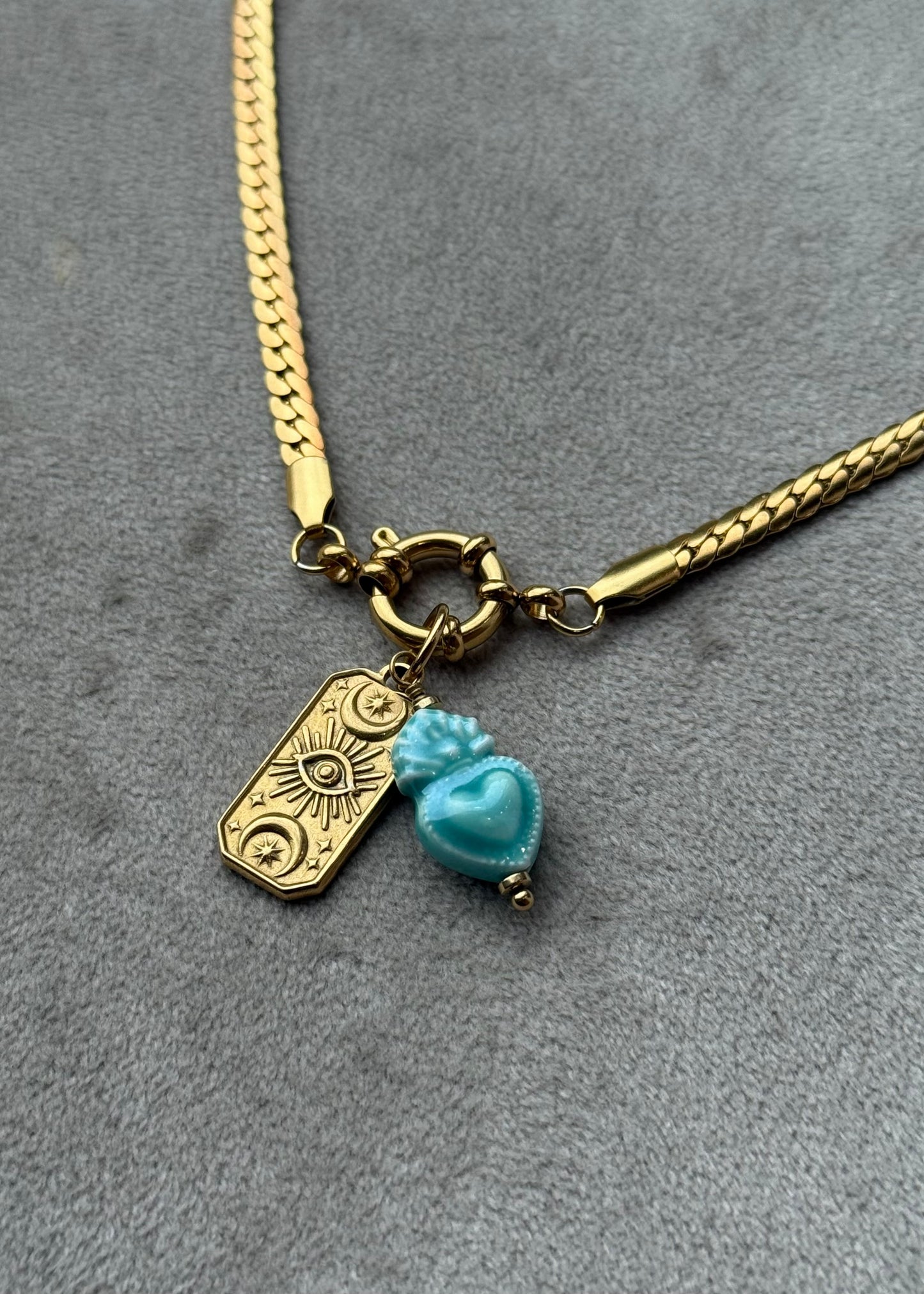 1- Base collier | Mousqueton | Maille serpent