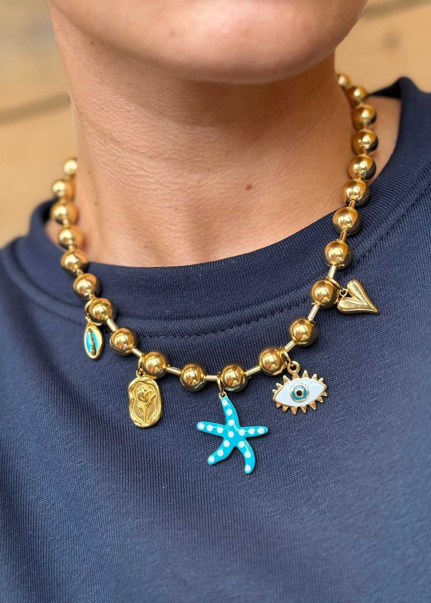 1- Base collier | Grosses perles