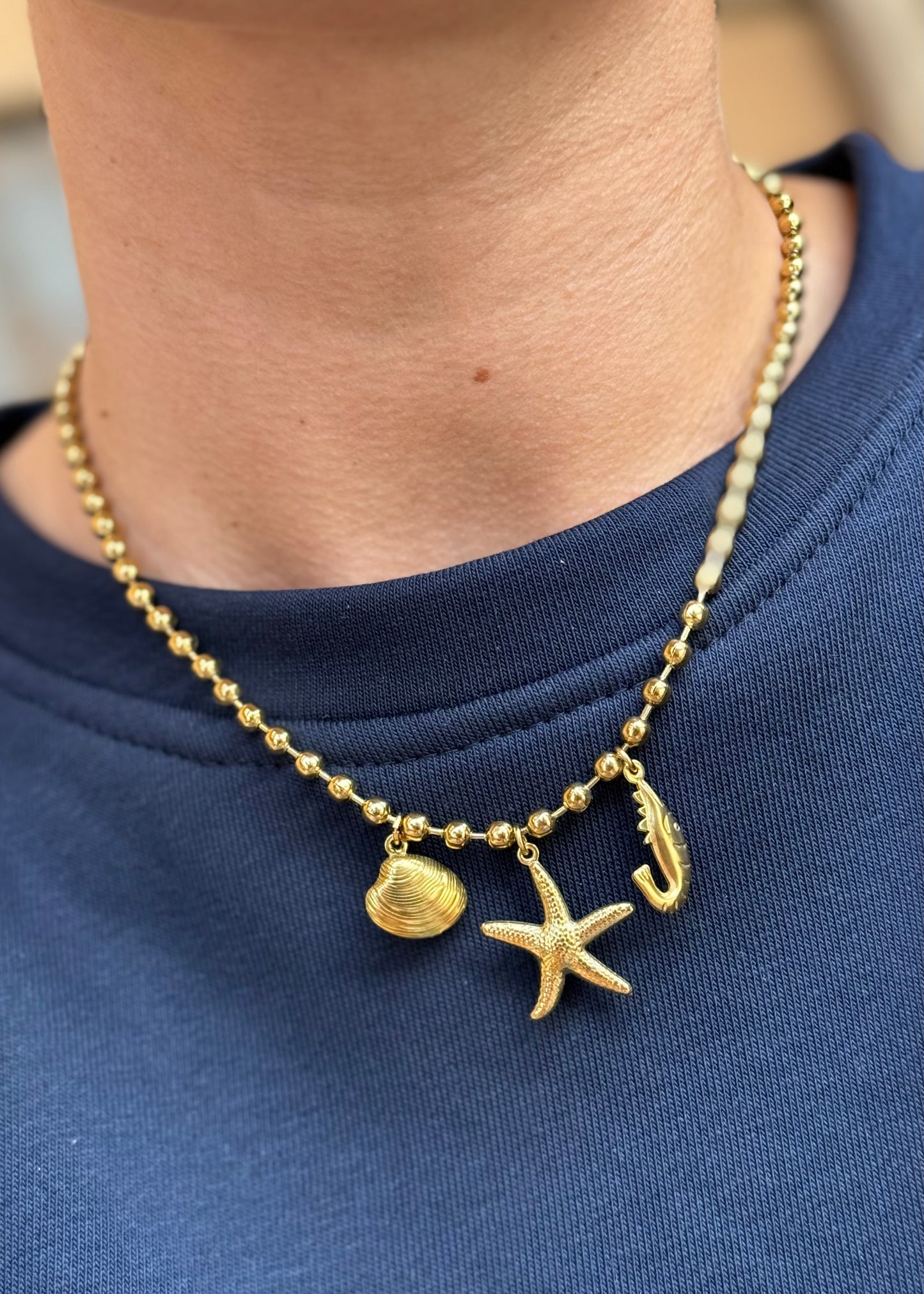 1- Base collier | Perles 6mm