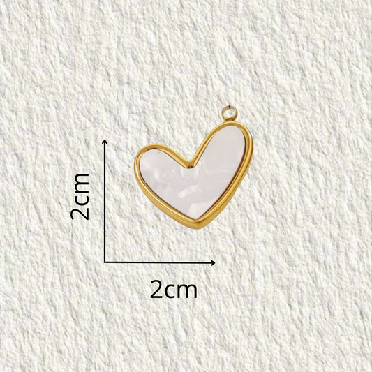 Charm « Coeur nacré »