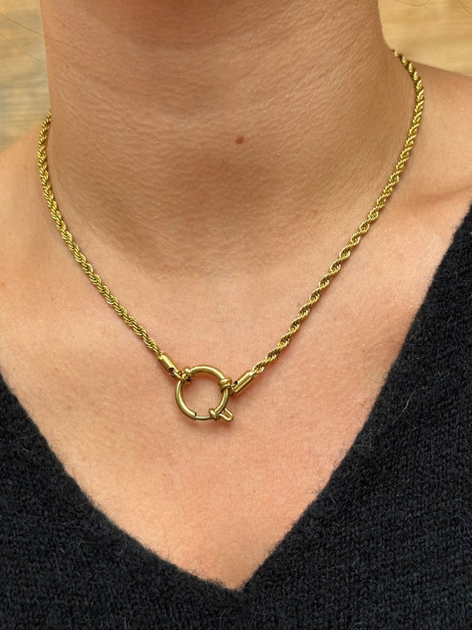 1- Base collier | Mousqueton | Maille torsadée