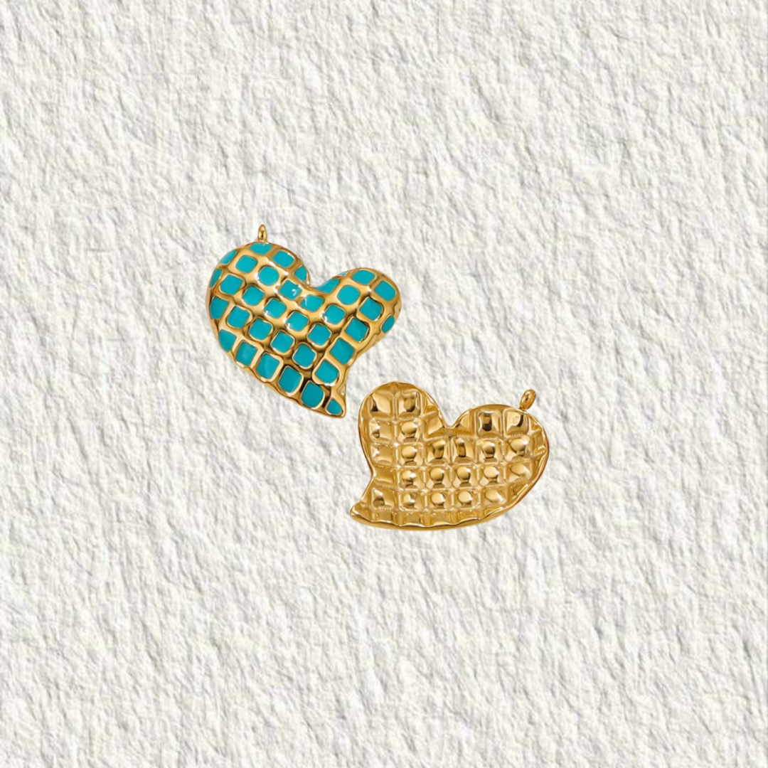 Charm « Mon cœur » - Turquoise