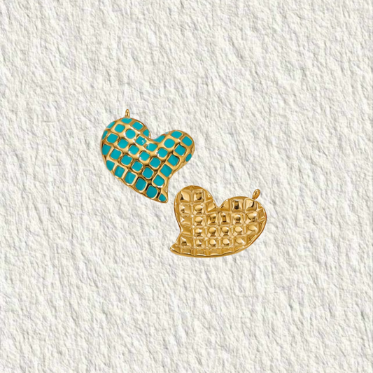 Charm « Mon cœur » - Turquoise