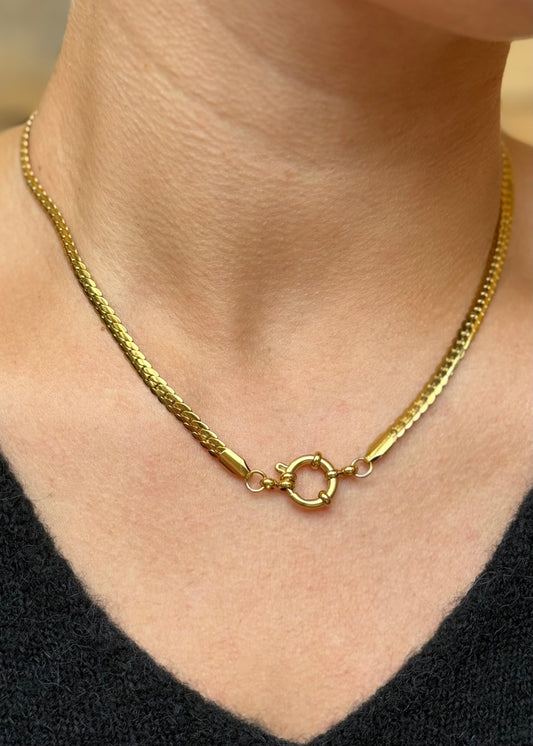 1- Base collier | Mousqueton | Maille serpent