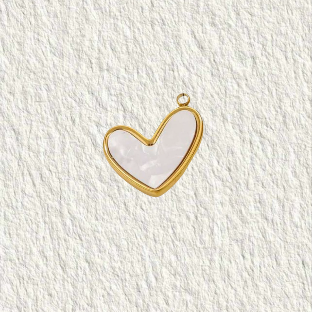 Charm « Coeur nacré »