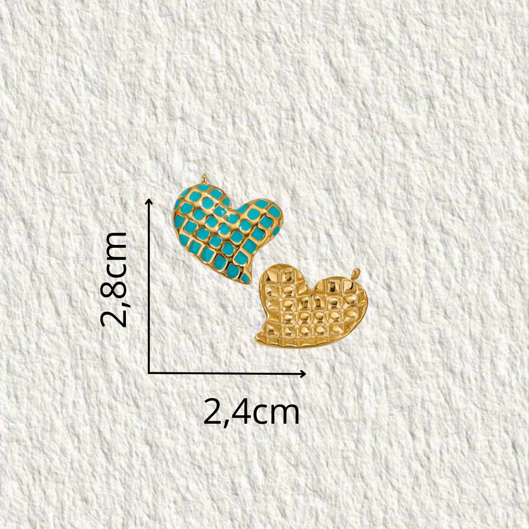 Charm « Mon cœur » - Turquoise