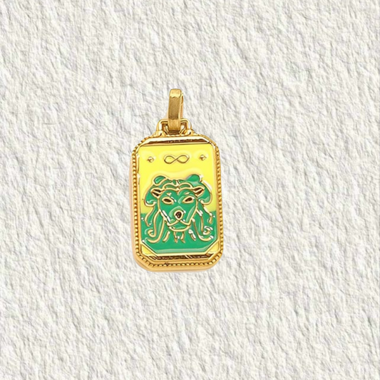 Charm « Fire » - Vert et Jaune