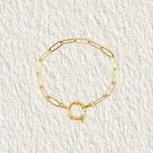 Base bracelet en maille fine avec mousqueton