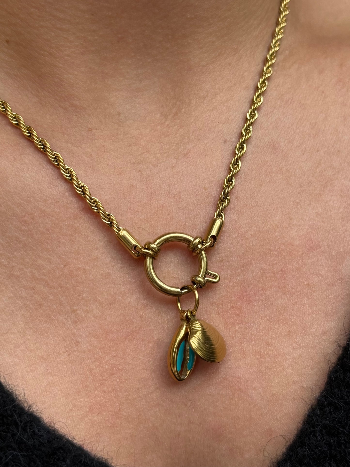 1- Base collier | Mousqueton | Maille torsadée