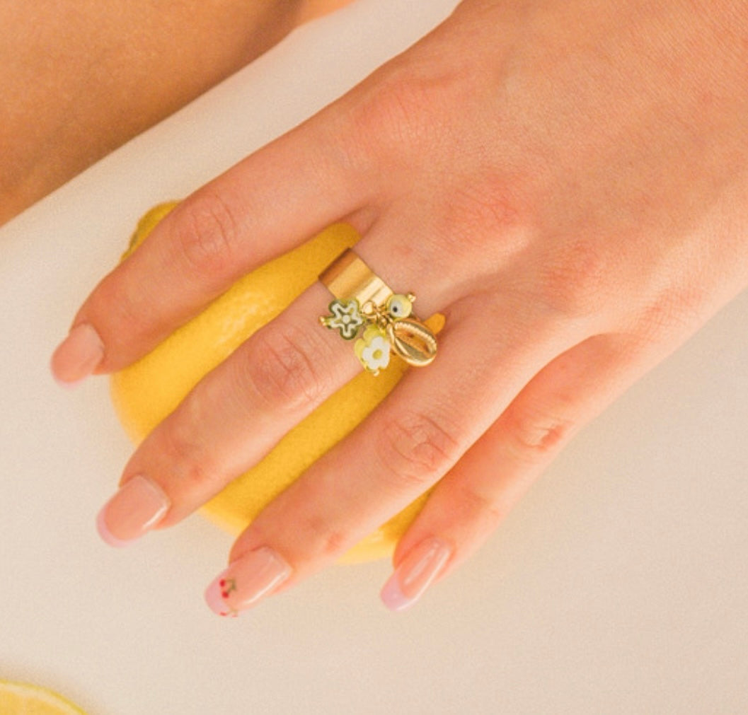 Bague "Coline" - Verte